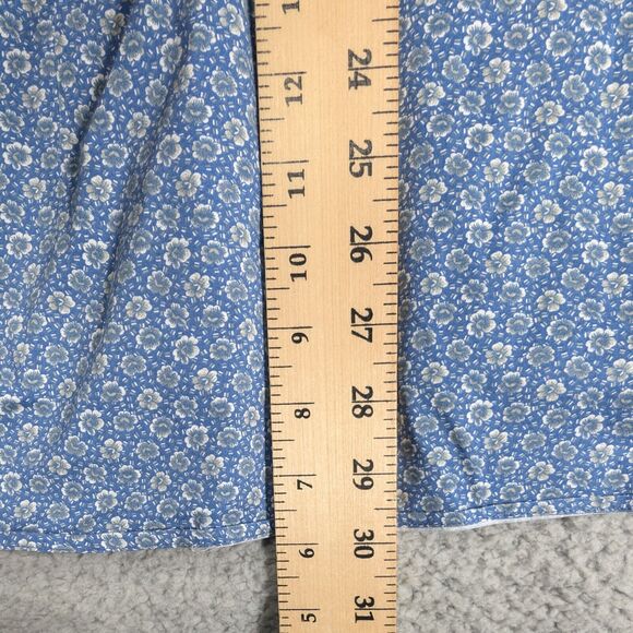 Ted Baker Shirt Mens Size 5 US 42 Large Blue Floral Pattern Casual Button Down - Picture 6 of 6